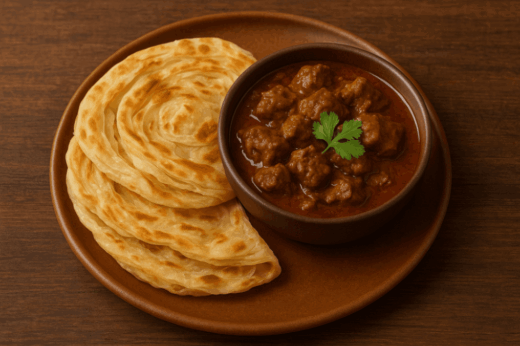 Beef Curry with Porotta