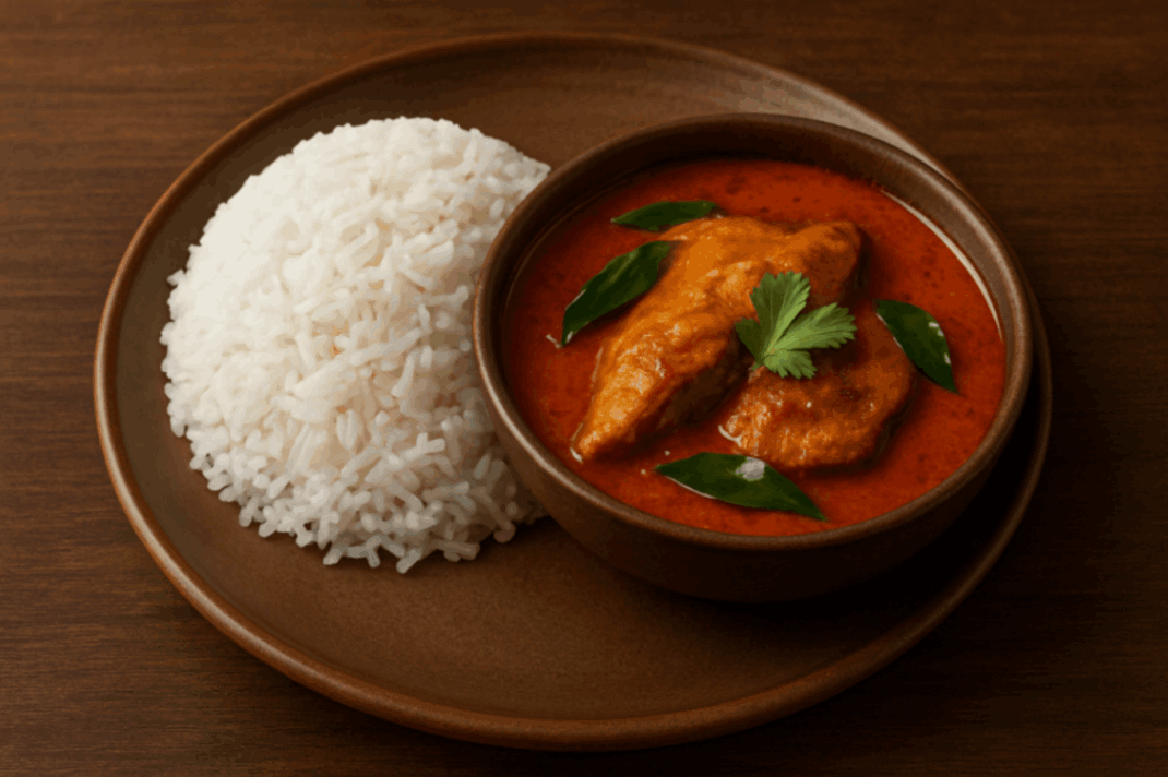Kerala Fish Curry with Rice